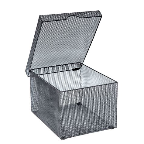 metal dvd storage box|dvd storage box with lid.